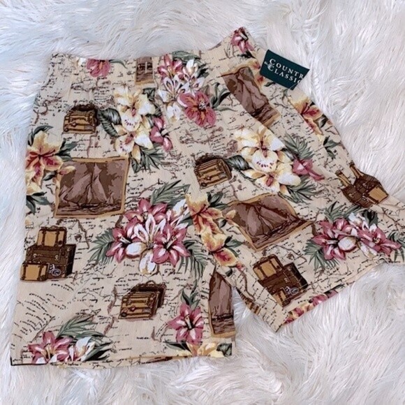 Vintage fun travel print koolait shorts deadstock new with tags - Picture 6 of 7